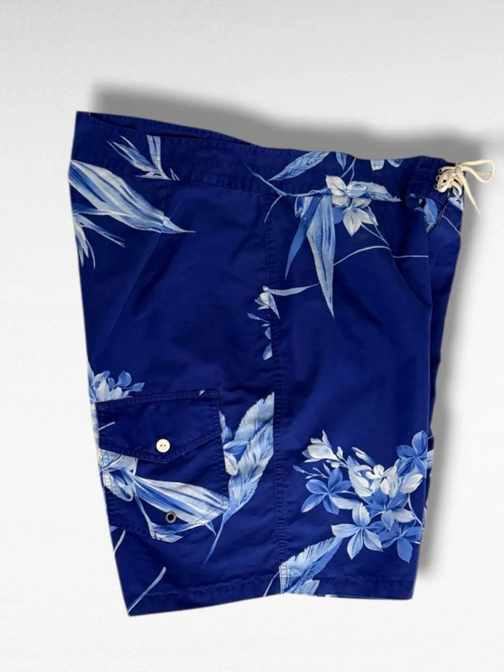 Polo Ralph Lauren Swim Trunks Blue Floral Board Shorts Men’s Size 36